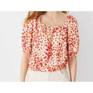 Ann Taylor Women M Off Shoulder Strawberry Top BohoPeasant Festival Summer Beach